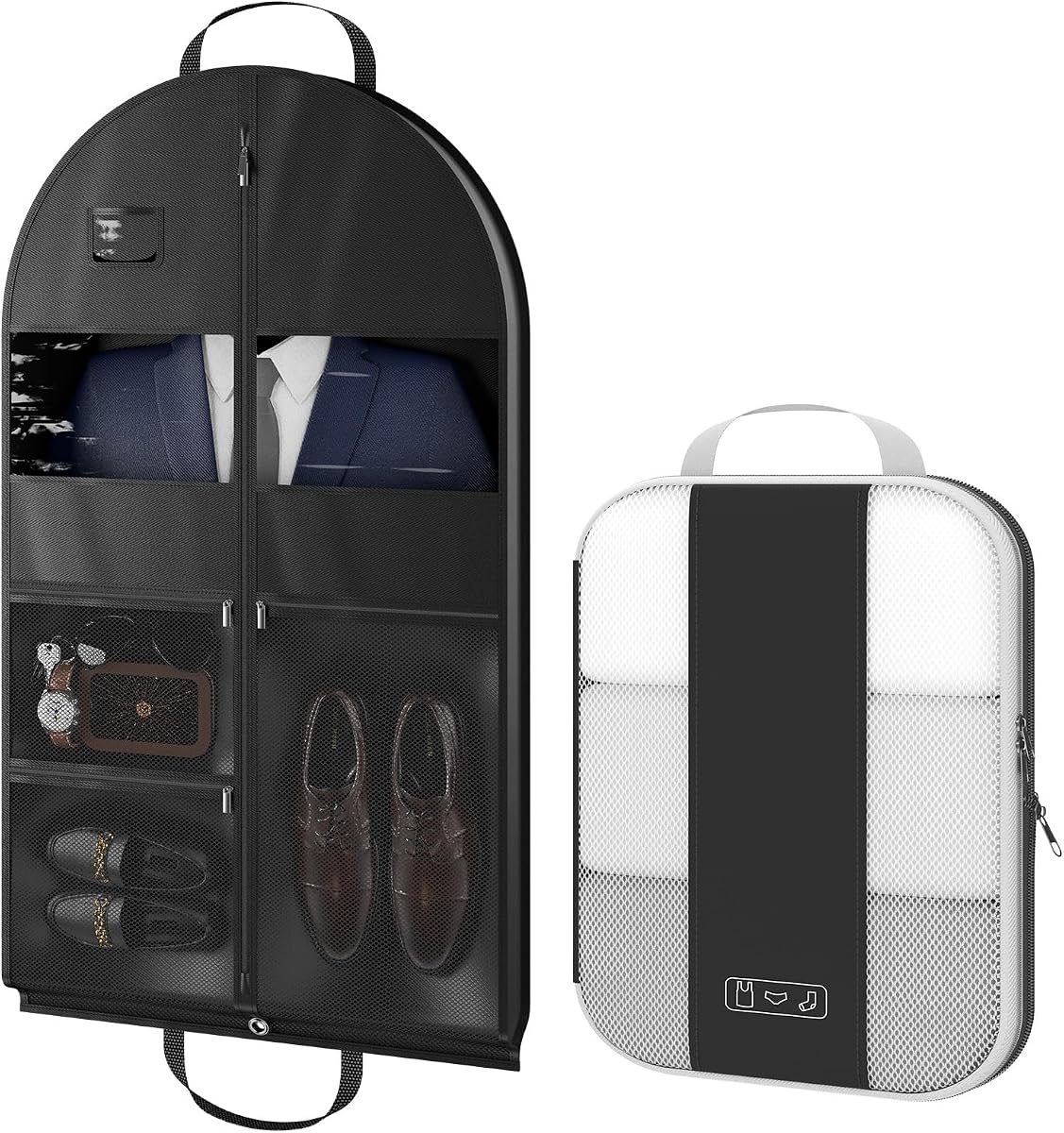 Compression Cube and Garment Bag - Black
