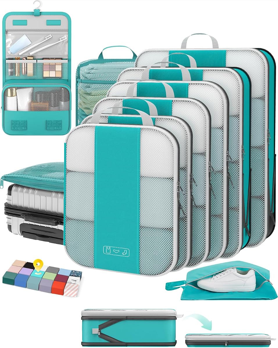10-Piece Compression Cube Set - Blue Green