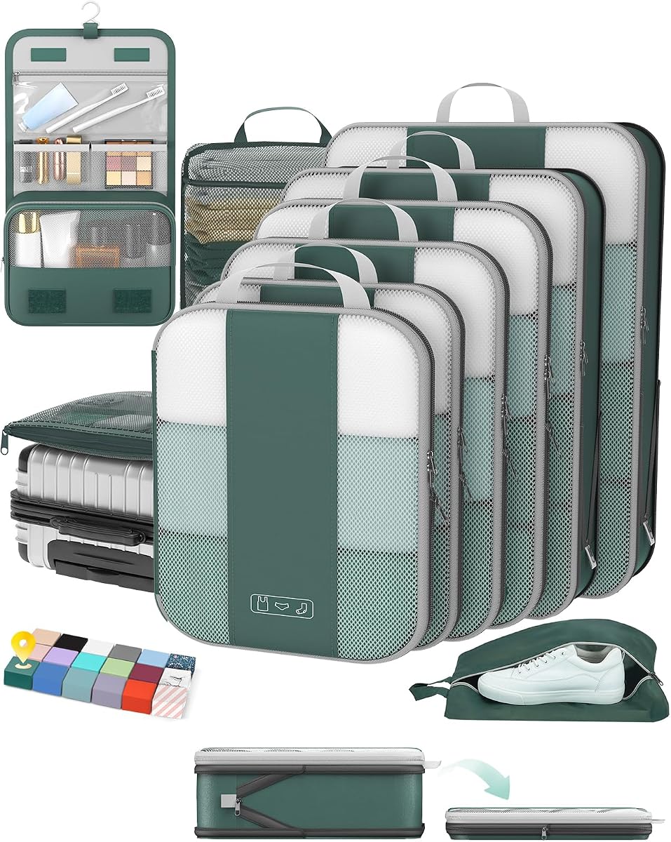 10-Piece Compression Cube Set - Dark Green