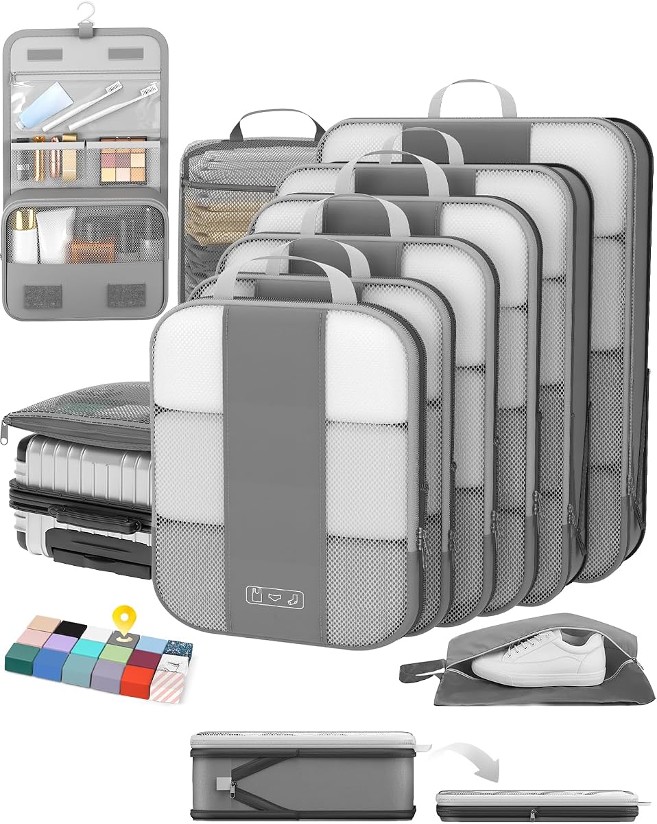 10-Piece Compression Cube Set - Gray