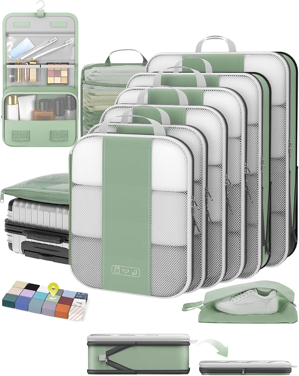 10-Piece Compression Cube Set - Matcha Green