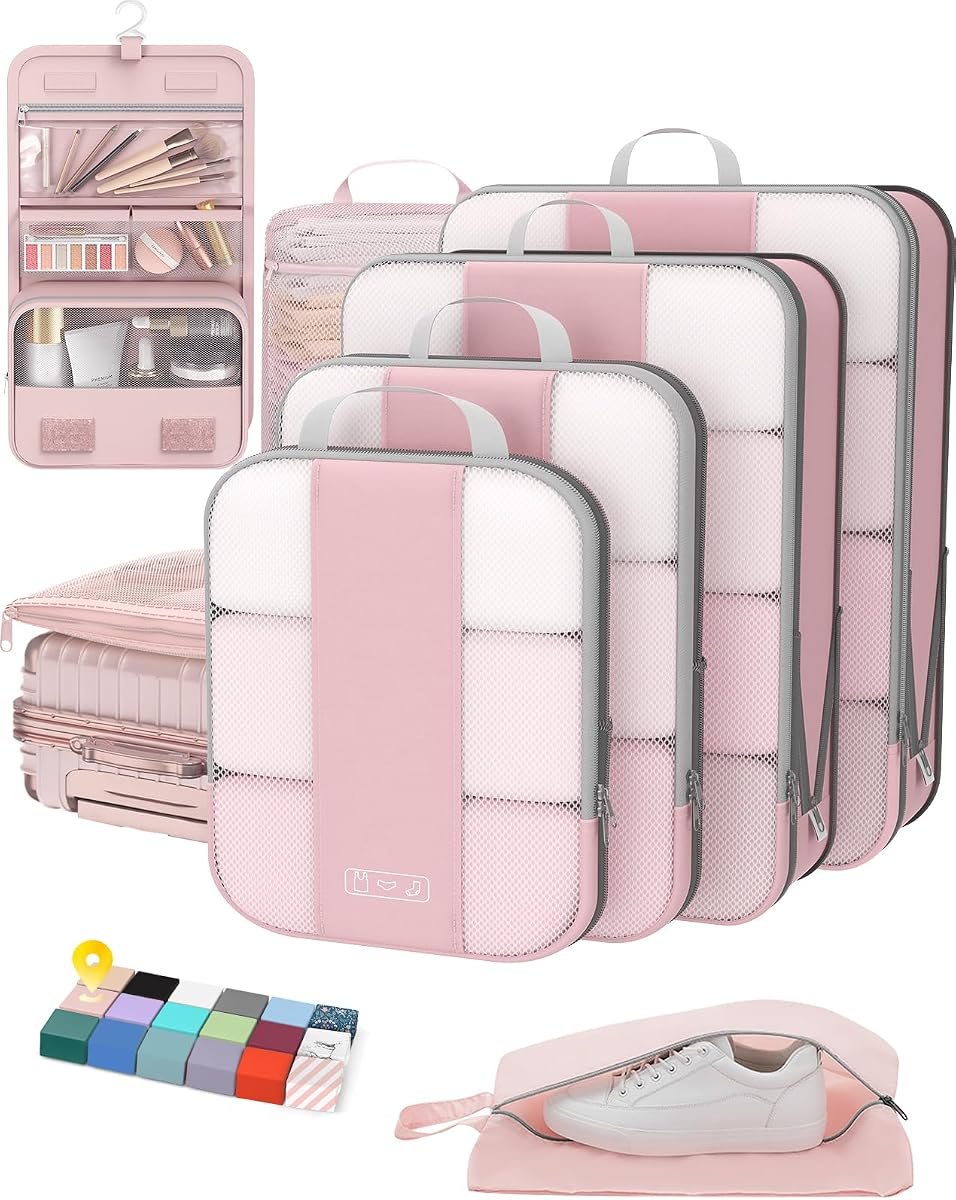 8-Piece Compression Cube Set - Pink