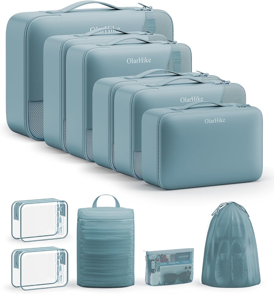 11-Piece Packing Cube Set - Blue Gray