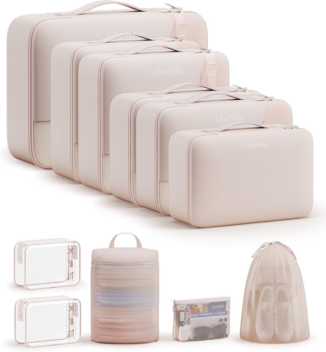 11-Piece Packing Cube Set - Cream