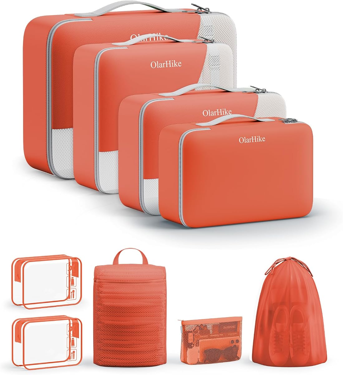 11-Piece Packing Cube Set - Orange