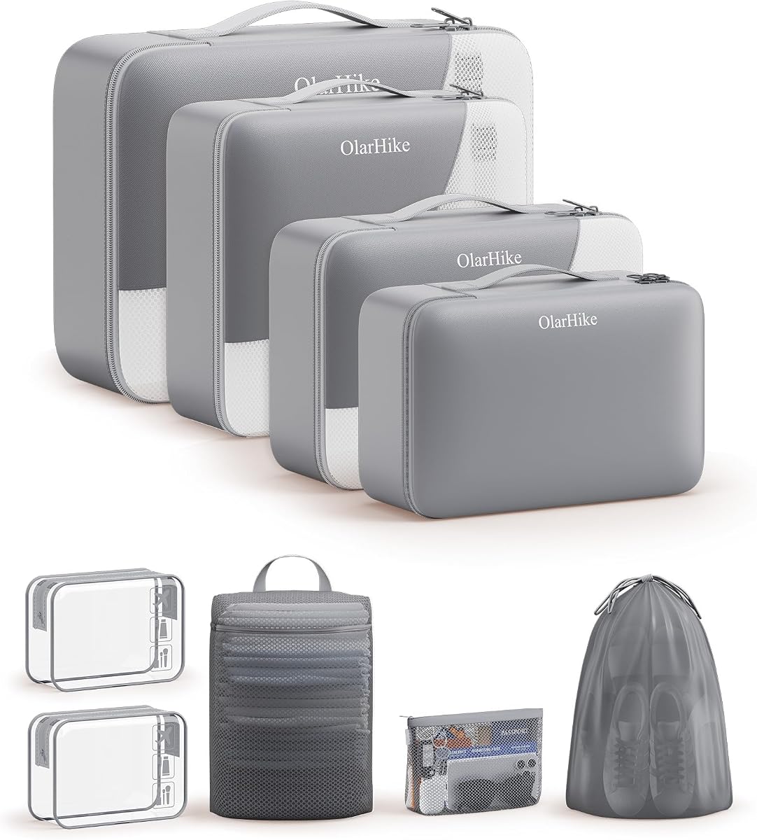9-Piece Packing Cube Set - Gray